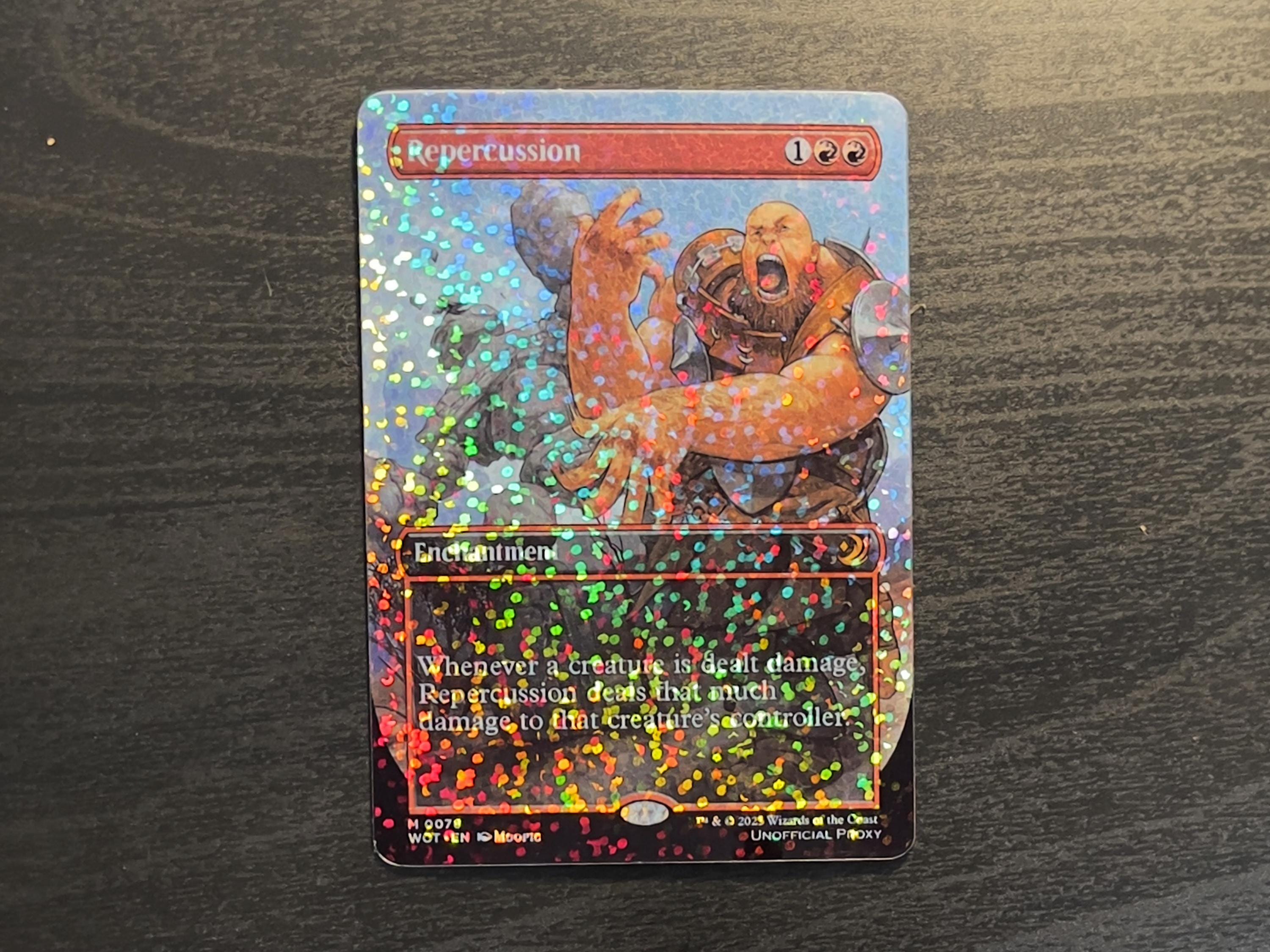 Confetti Foil Proxy Card- Repercussion - Gloss Finish- Very