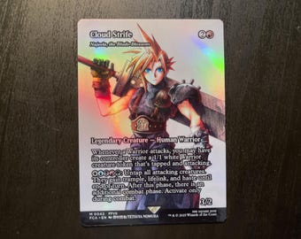 cloud strife mtg card FF X MTG Holo Foil Proxy Card - Cloud Strife - Holo Foil Proxy Card - Gloss  Finish