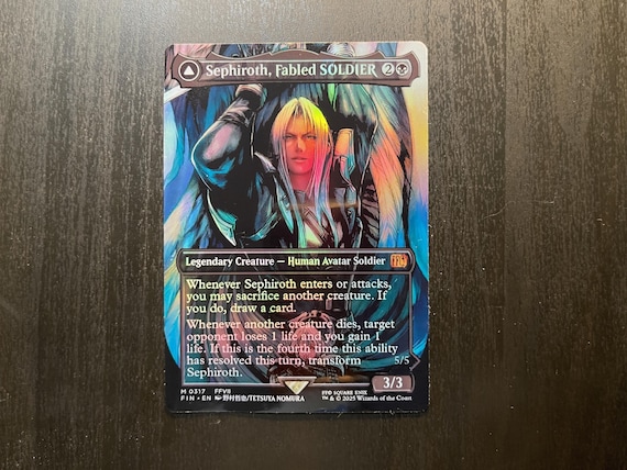 FF X MTG Holo Foil Proxy Card - Sephiroth, Fabled SOLDIER Alt. Art