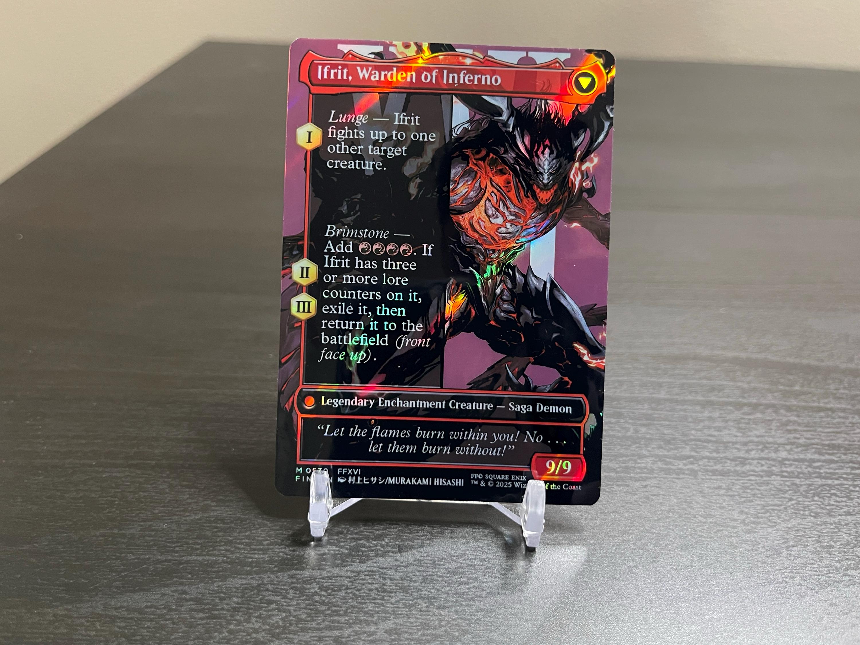 FF X MTG Holo Foil Proxy Card - Clive, Ifrit's Dominant - Diagonal