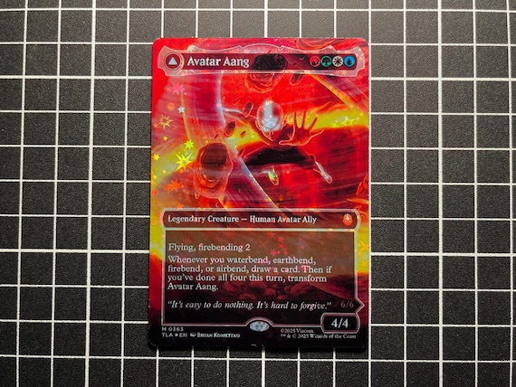 Foil Proxy Card - Avatar Aang - Star Galaxy Foil Proxy Card - Gloss Finish  - - Etsy