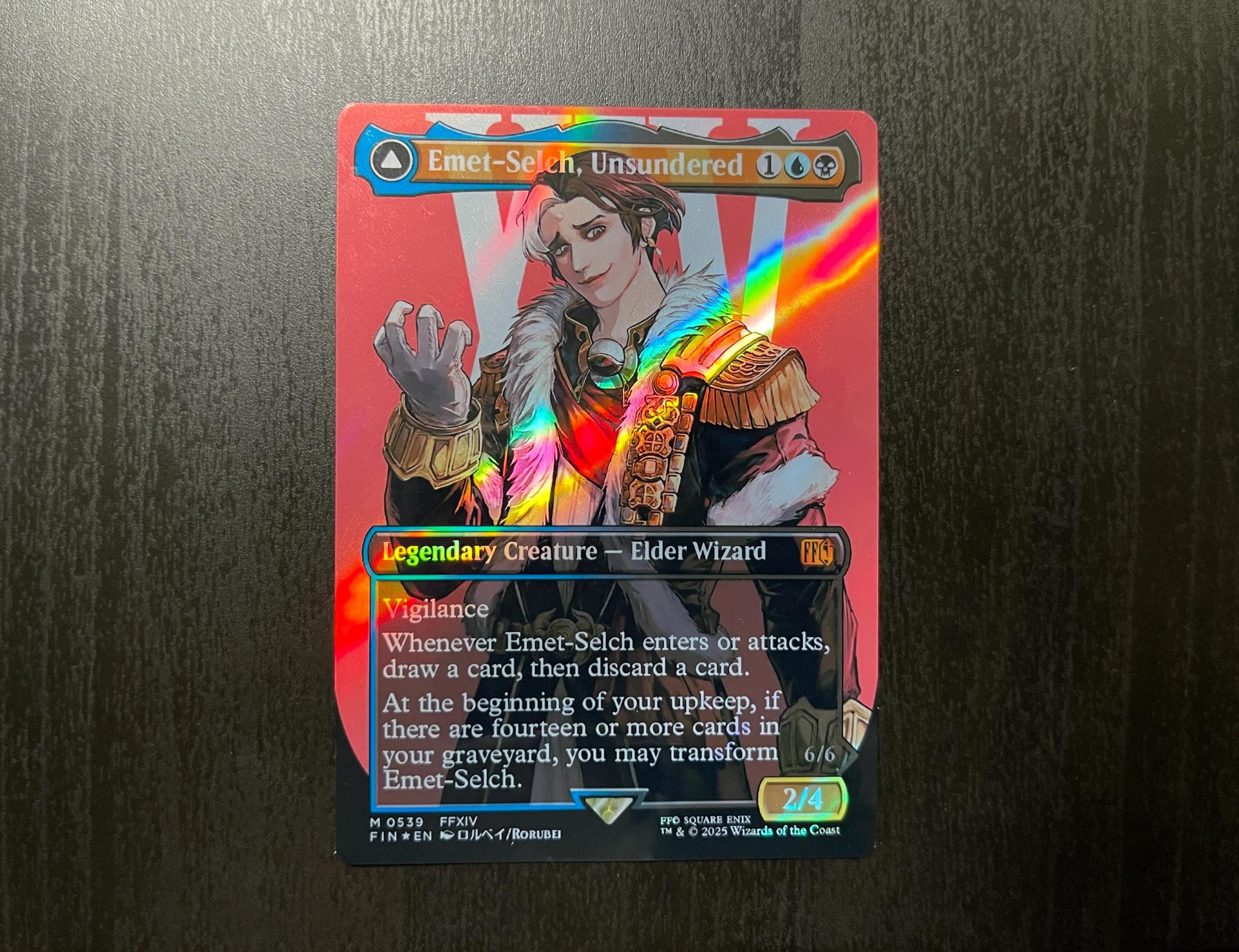 FF X MTG Holo Foil Proxy Card - Emet Selch, Unsundered - Diagonal Rainbow Holo Foil Proxy Card - Gloss Finish - - Etsy FF X MTG Holo Foil Proxy Card - Emet Selch, Unsundered - Diagonal Rainbow Holo Foil Proxy Card - Gloss Finish - - Etsy
