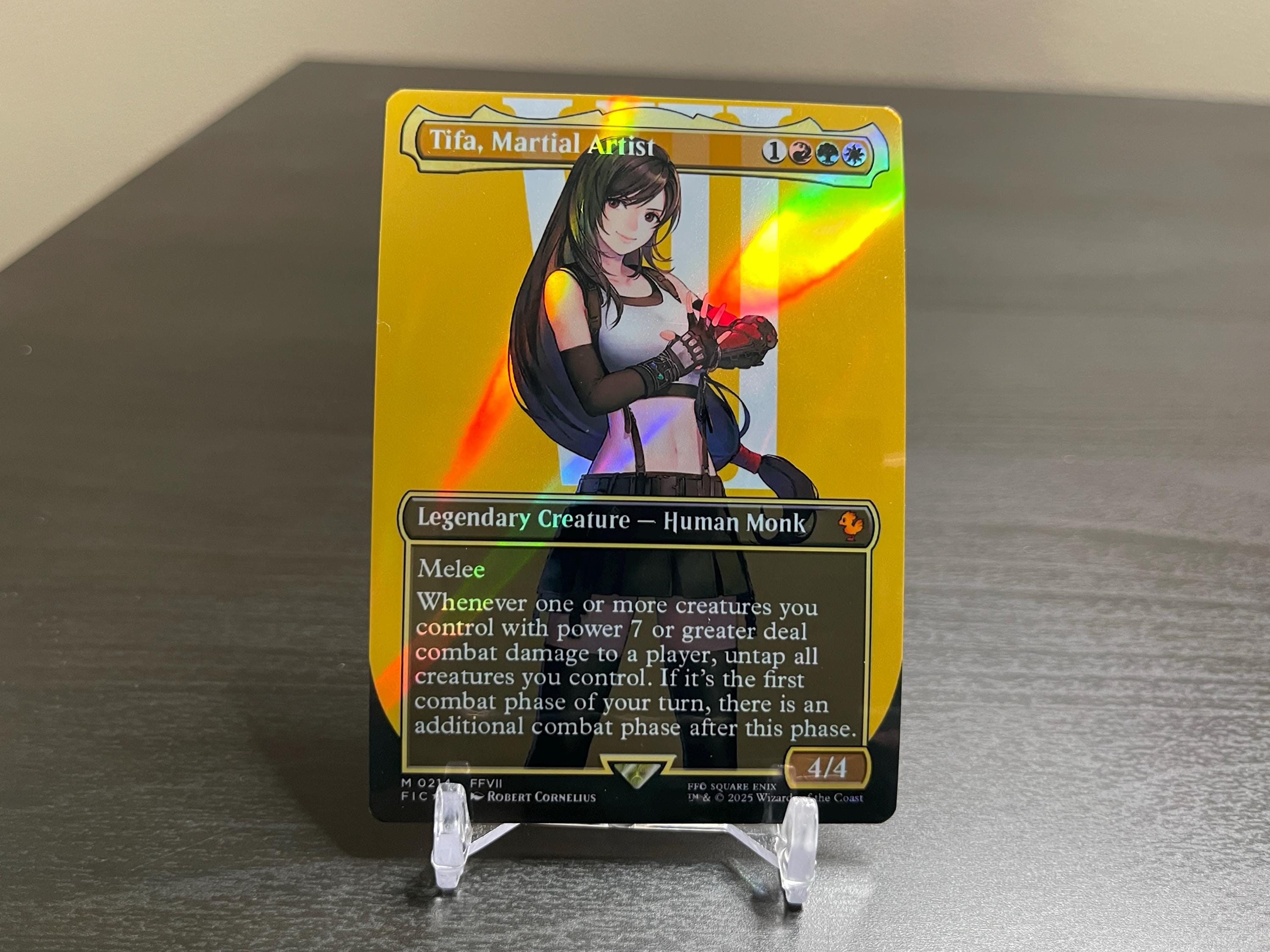 FF X MTG Holo Foil Proxy Card - Tifa, Martial Artist - Diagonal