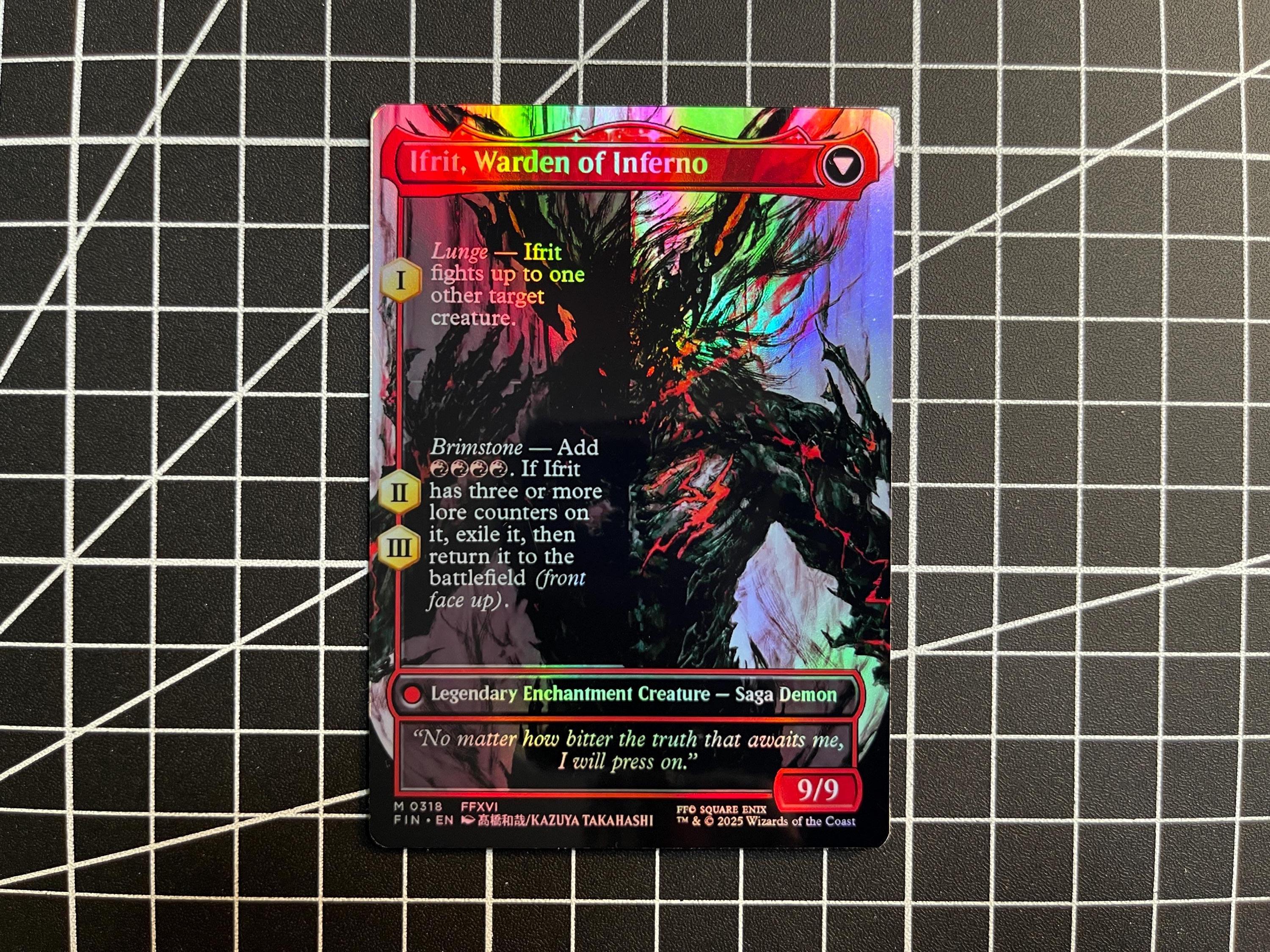 FF X MTG Holo Foil Proxy Card - Clive, Ifrit's Dominant Alt. Art