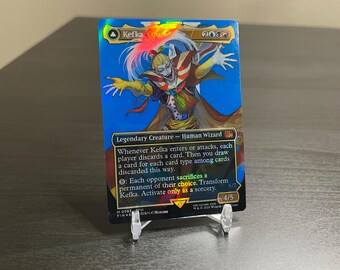 FF X MTG Holo Foil Proxy Card - Kefka, Court Mage - Diagonal