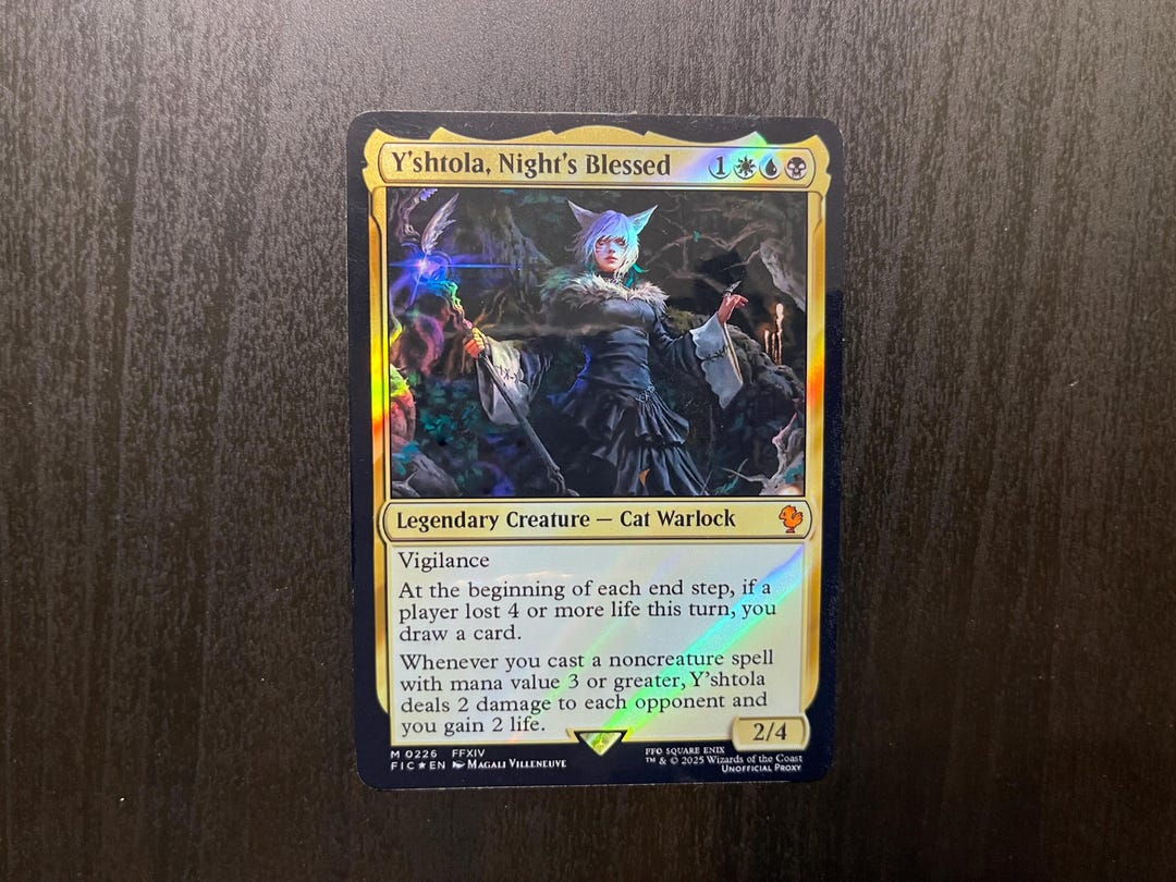 バロール foil プロモ FF X MTG Holo Foil Proxy Card - Y'shtola, Night's Blessed