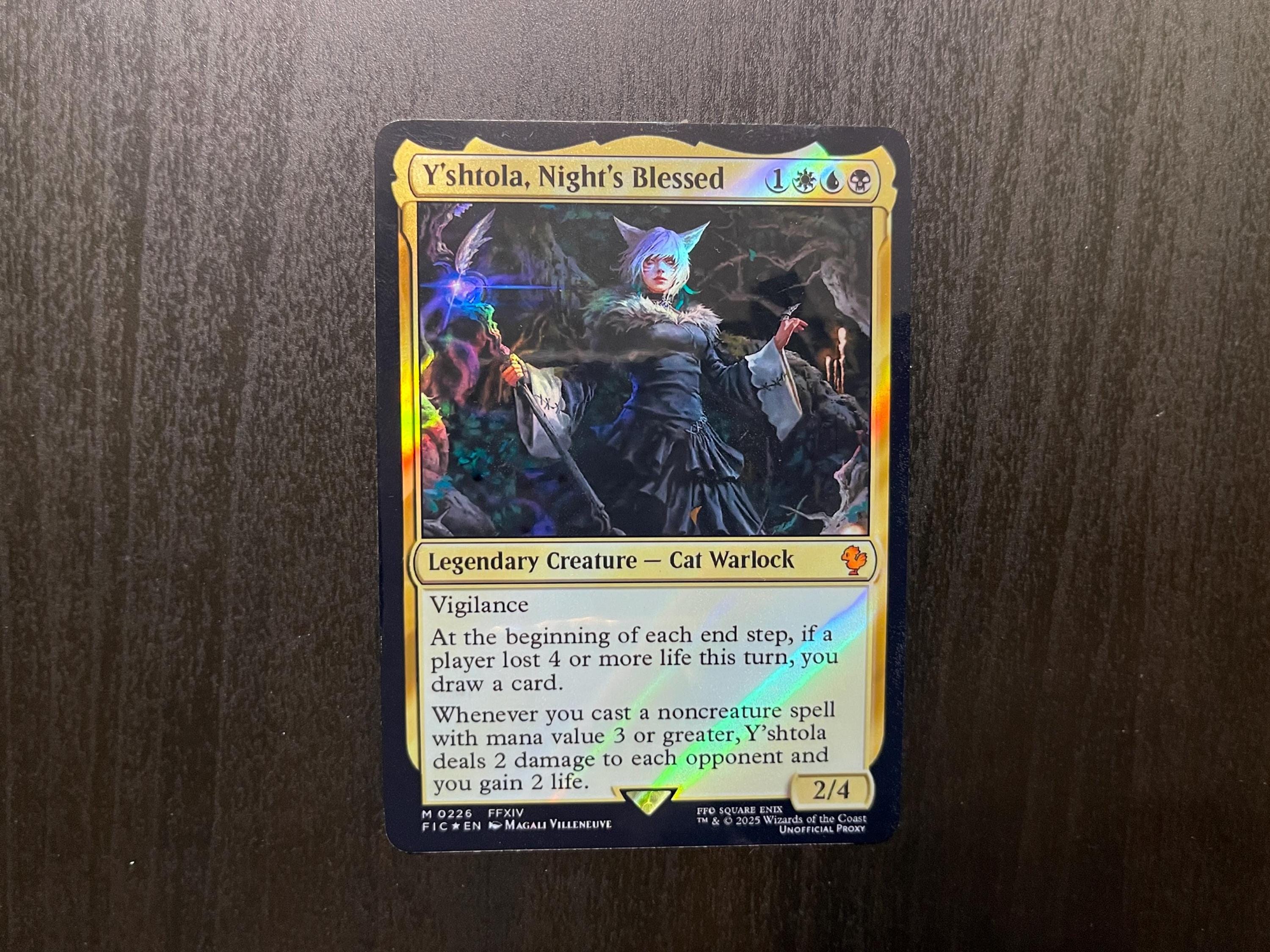 FF X MTG Holo Foil Proxy Card - Y'shtola, Night's Blessed