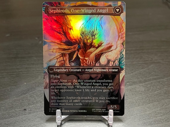 FF X MTG Holo Foil Proxy Card - Sephiroth, Fabled SOLDIER Alt. Art