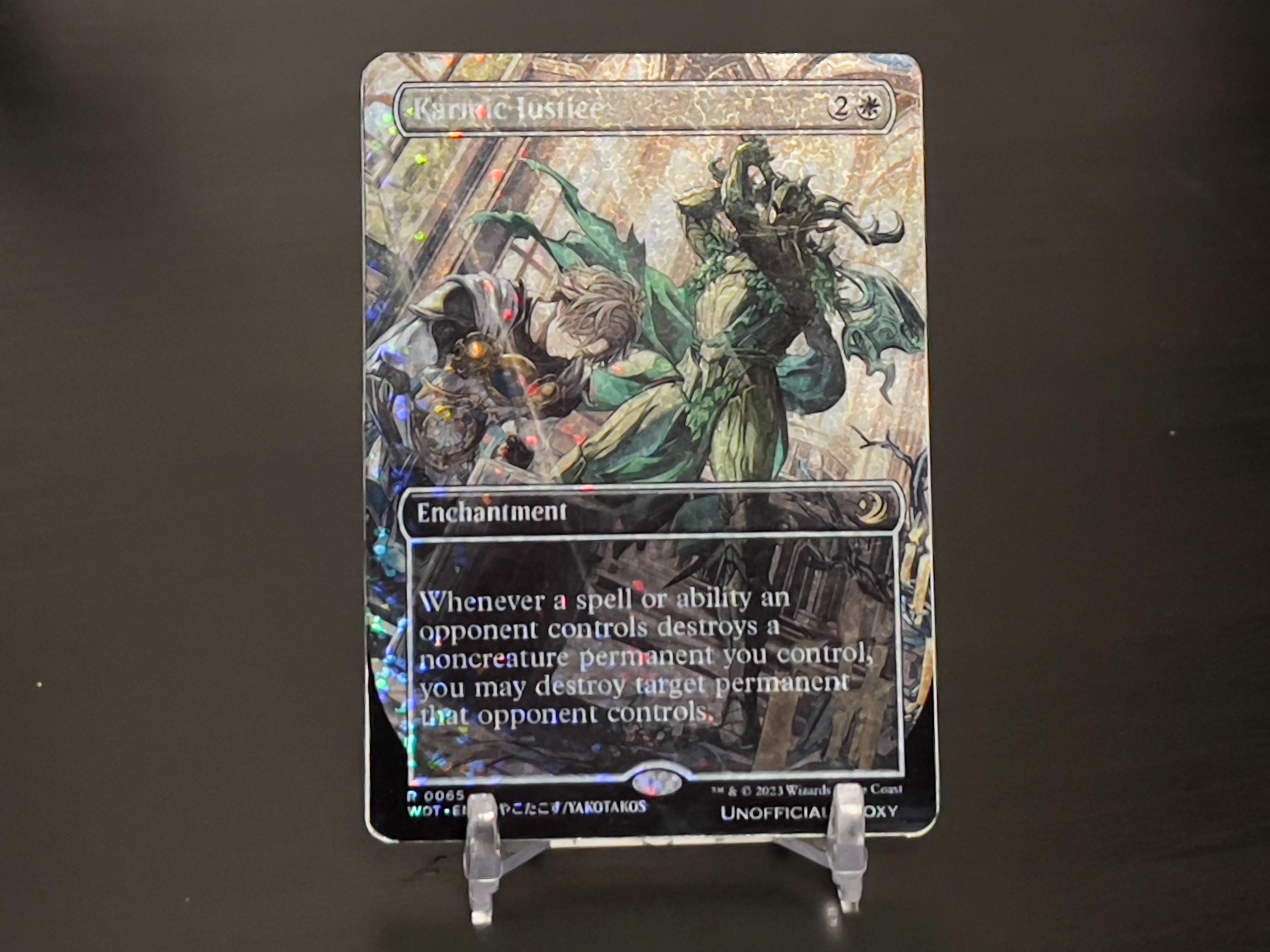 Confetti Foil Proxy Card- Karmic Justice - Gloss Finish- Very