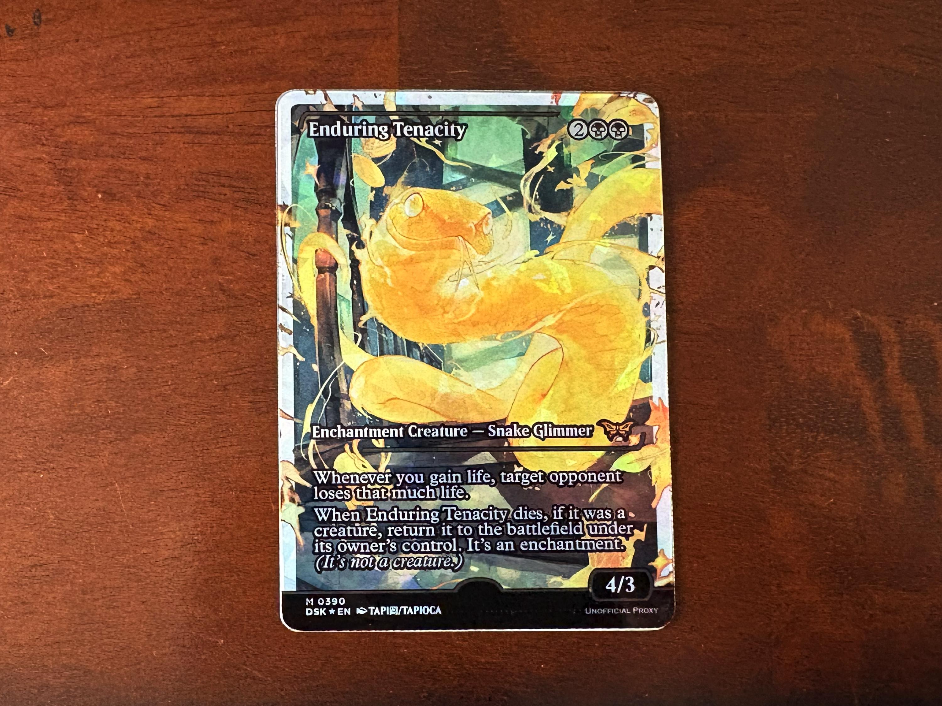 Fracture Foil Proxy Card - Enduring Tenacity - Gloss Finish - - Etsy