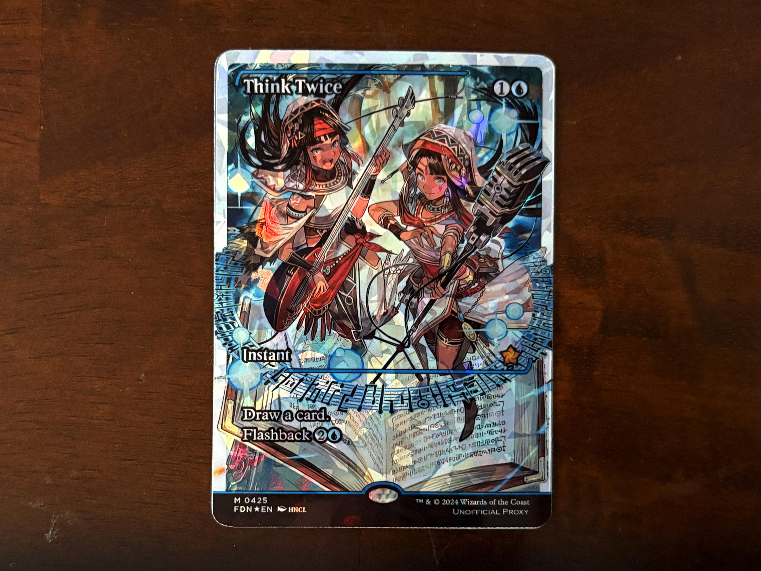Fracture Foil Proxy Card - Think Twice - Gloss Finish - - Etsy