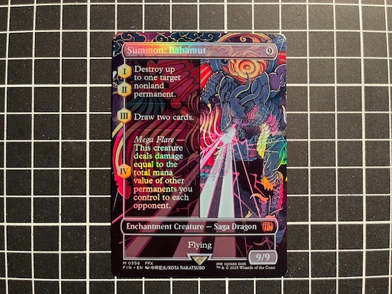 FF X MTG Holo Foil Proxy Card - Summon: Bahamut - Holo Foil Proxy Card -  Gloss Finish - - Etsy