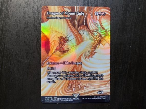 FF X MTG Holo Foil Proxy Card - Dragon of Mount Gulg - Holo Foil