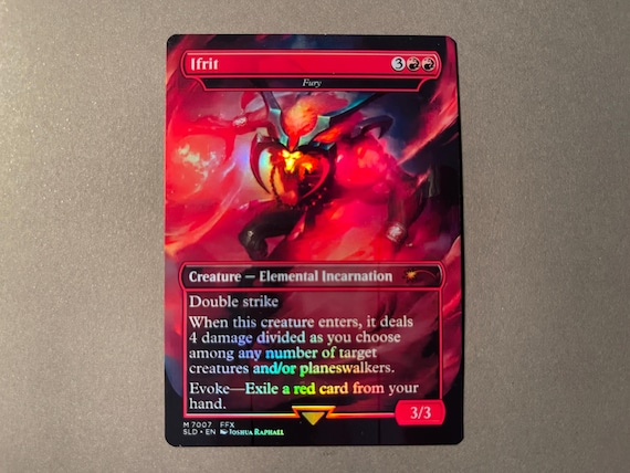 FF X MTG Holo Foil Proxy Card - Ifrit - Gloss Finish - - Etsy