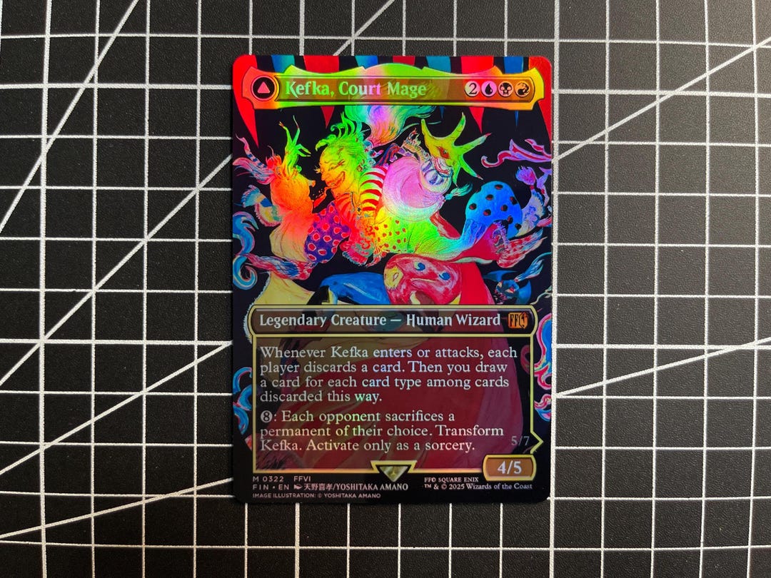 FF X MTG Holo Foil Proxy Card - Kefka, Court Mage Alt. Art
