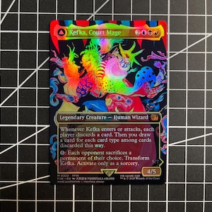FF x MTG Holo Foil Proxy Card - Kefka, Court Mage Alt. Art - Holo Foil Proxy Card - Gloss Finish -