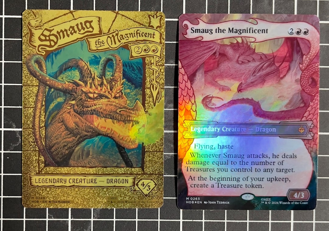 smaug card mtg Ahunt - The Dragons create fourteen Treasure tokens. Pretty cool I got the