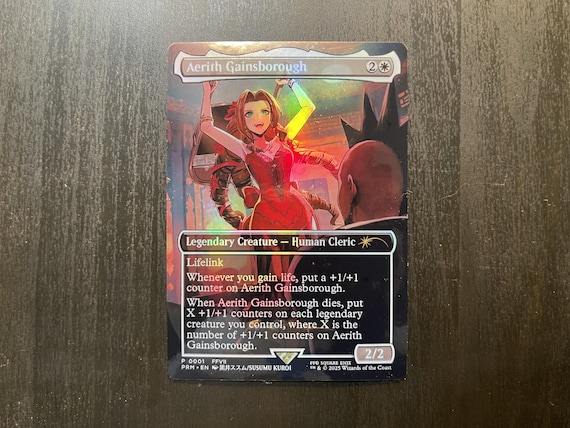 FF X MTG Holo Foil Proxy Card - Aerith Gainsborough Alt. Art
