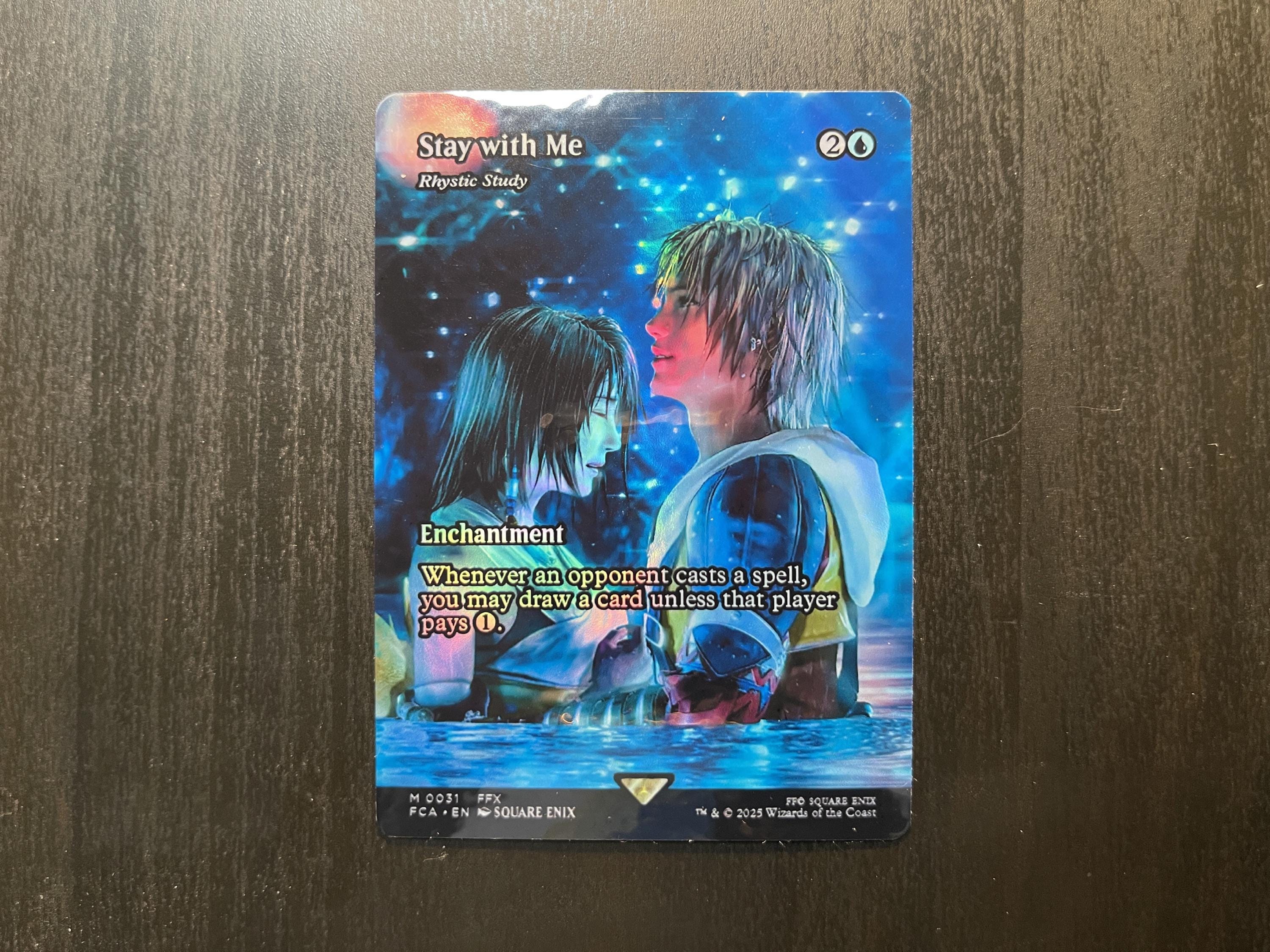 FF X MTG Holo Foil Proxy Card - Stay With Me (rhystic Study Alt
