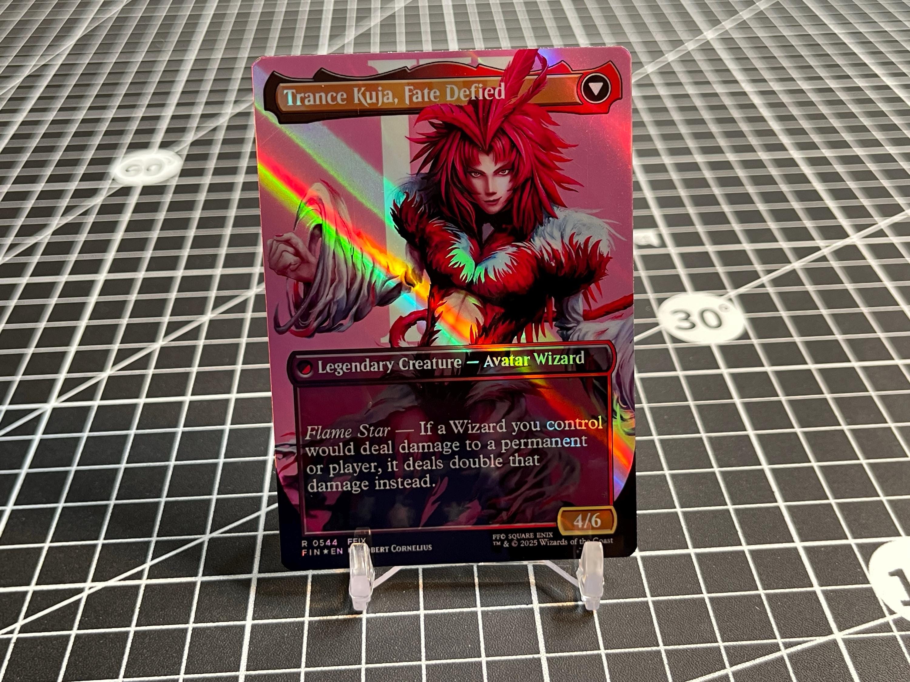 FF X MTG Holo Foil Proxy Card - Kuja, Genome Sorcerer - Diagonal