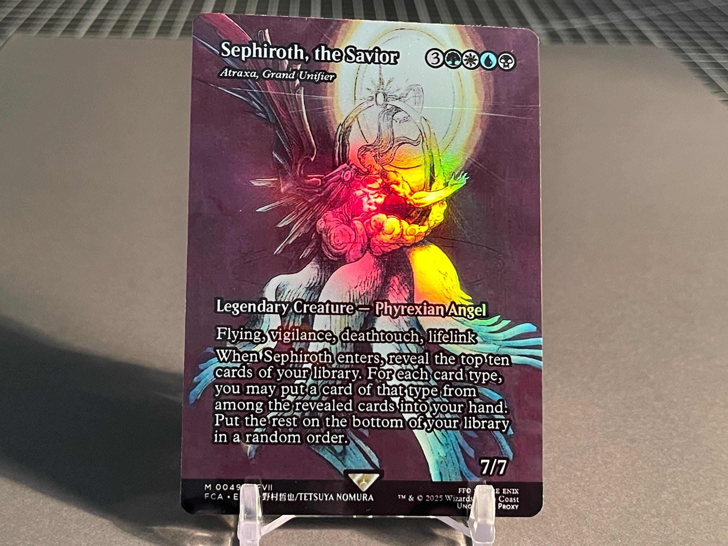 FF X MTG Standard Holo Foil Proxy Card - Sephiroth, the Savior