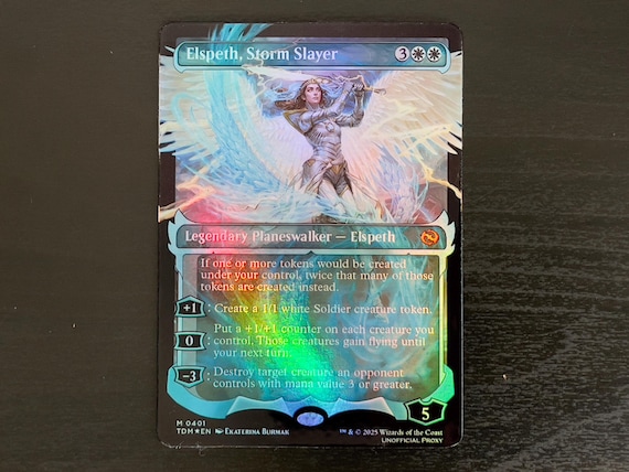 Holo Foil Proxy Card - Elspeth, Storm Slayer - Gloss Finish - - Etsy