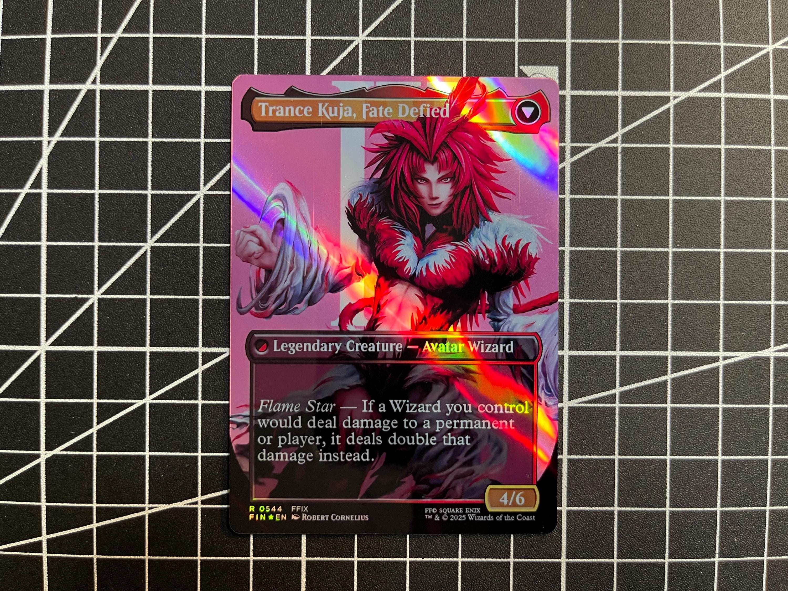 FF X MTG Holo Foil Proxy Card - Kuja, Genome Sorcerer - Diagonal
