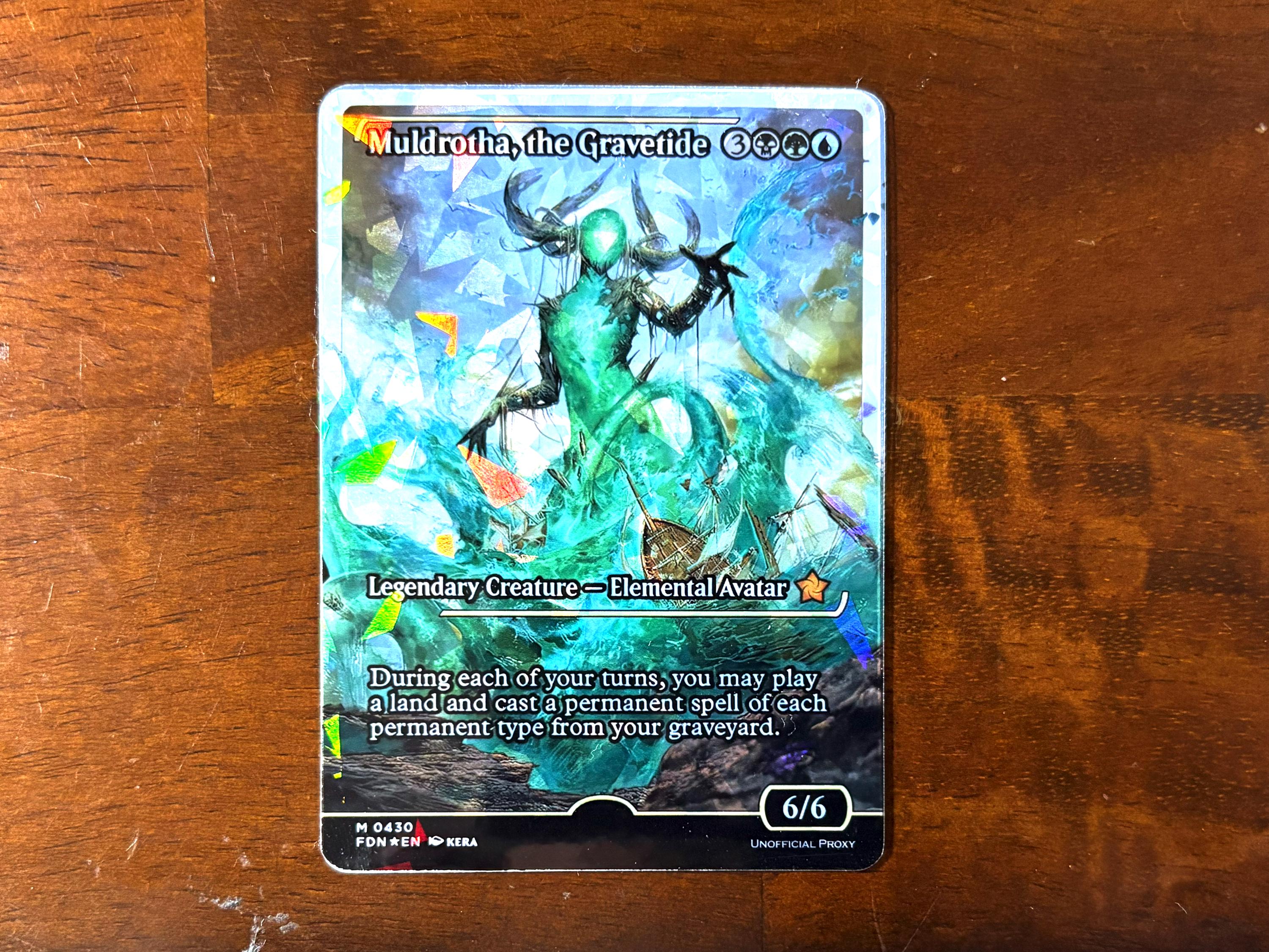 Fracture Foil Proxy Card - Muldrotha, the Gravetide - Gloss Finish