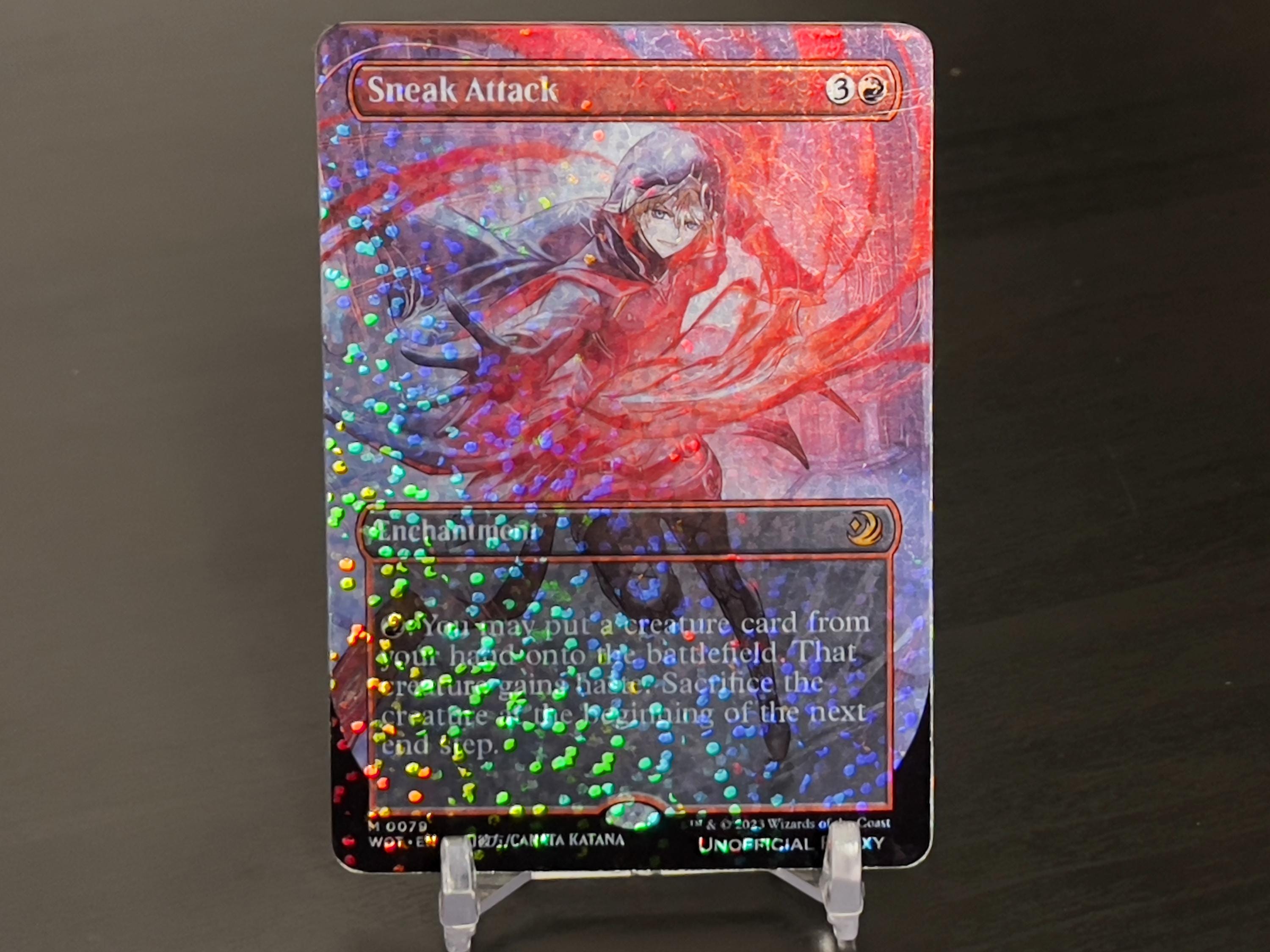 Confetti Foil Proxy Card- Sneak Attack- Gloss Finish- Very Sparkly