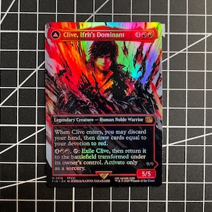 FF x MTG Holo Foil Proxy Card - Clive, Ifrit&#39;s Dominant Alt. Art - Holo Foil Proxy Card - Gloss Finish -