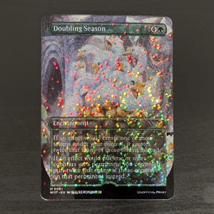 Confetti Foil Proxy Card - WOE Geese Doubling Season - Gloss Finish - Very Sparkly