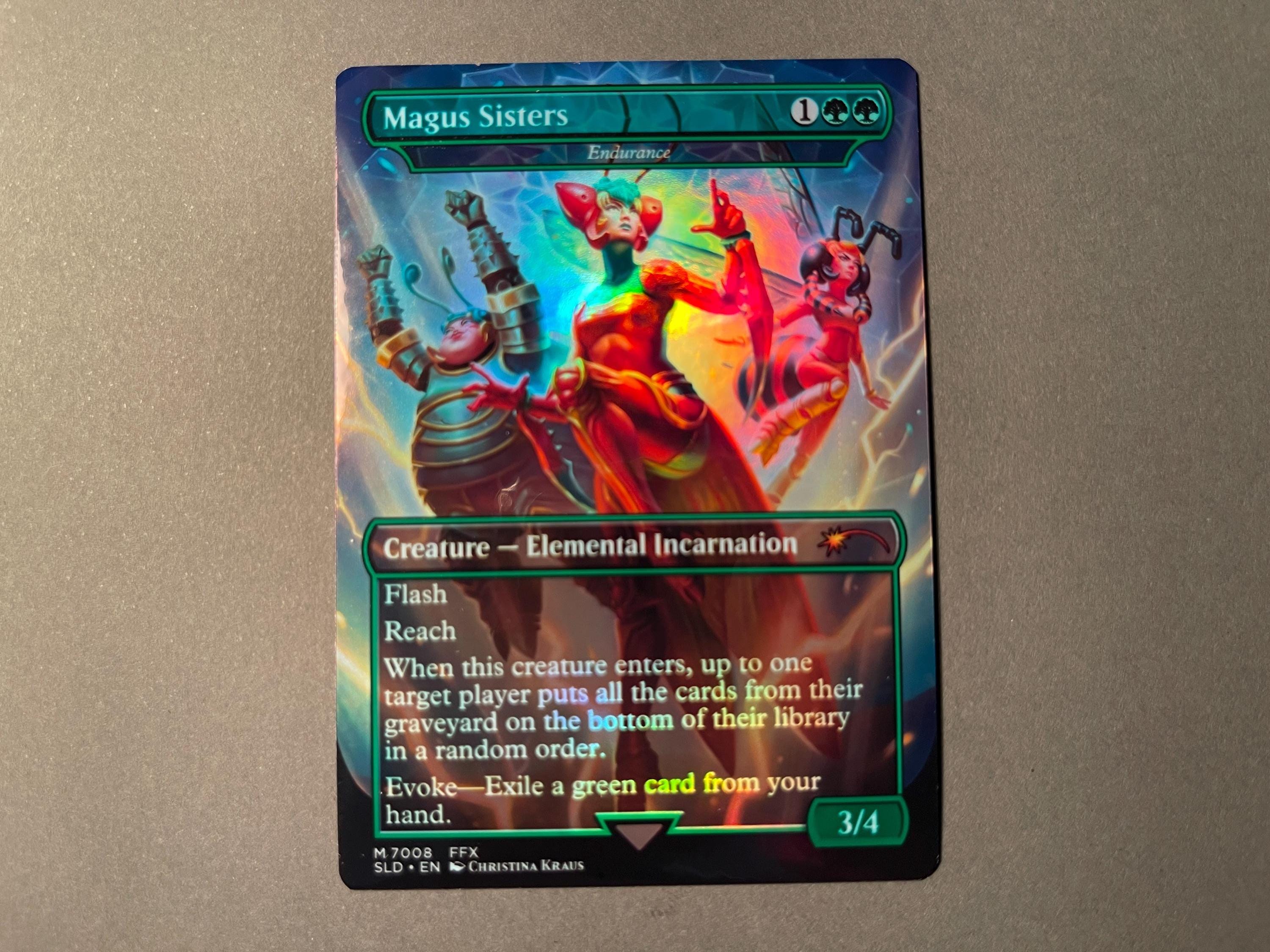 FF X MTG Holo Foil Proxy Card - Magus Sisters - Gloss Finish - - Etsy