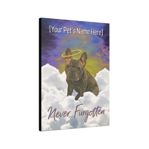 Pet Memorial Canvas Print with a custom picture of your pet who has passed