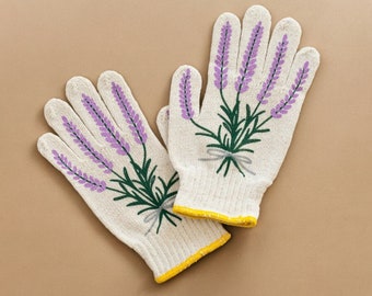 Nouveaux gants de jardinage lavande