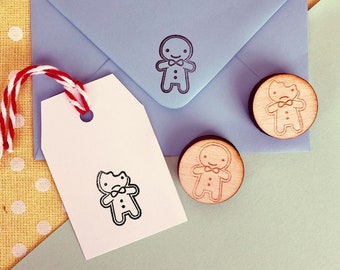 Timbres en polymère de bonhomme de pain d'épice de Noël Kawaii