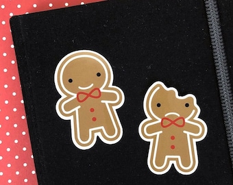 Gingerbread Man Kawaii Vinyl Stickers For Christmas