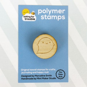 Kawaii Ghost Halloween Polymer Stamp image 3