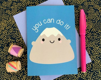 You Can Do It! Kawaii Motivational Card