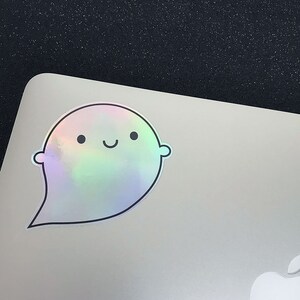 Holographic Ghost Kawaii Vinyl Stickers image 3