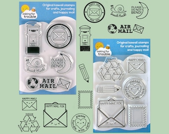 Happy Mail Kawaii Clear Stamps - Set of 2