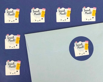 Snail Mail Kawaii Sticker