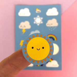 Kawaii Weather Stickers image 2