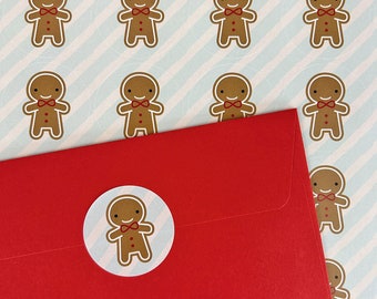 Gingerbread Man Kawaii Christmas Stickers