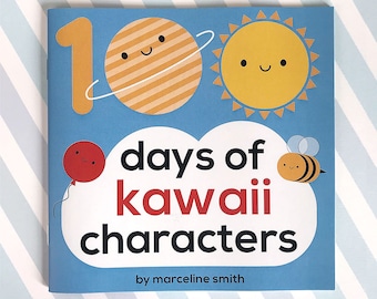 100 Days of Kawaii Characters illustrated zine