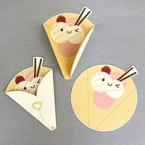Bloc de notas plegables Kawaii Harajuku Crepe - PDF digital