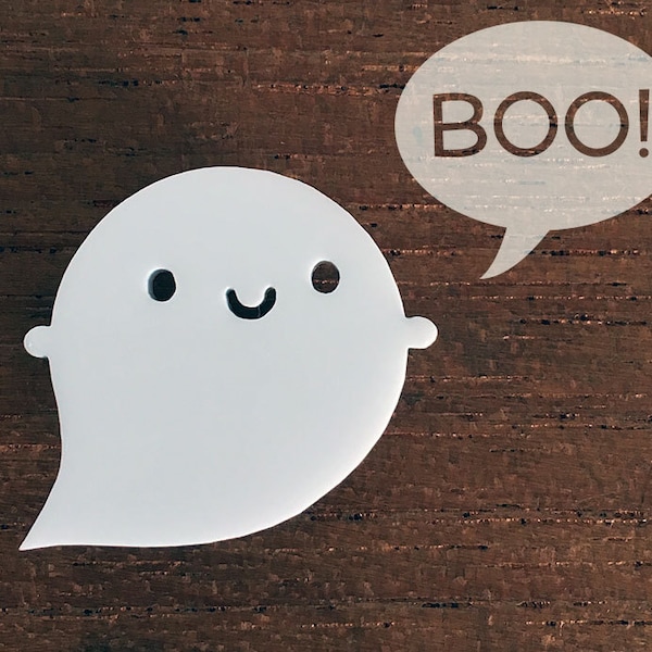 Kawaii Ghost Brooch/Pin - for Halloween