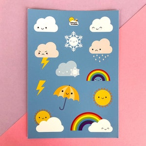 Kawaii Weather Stickers image 6