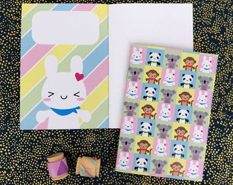 Super Cute Kawaii Animals Pocket Notebook