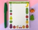 Magnetic Shopping List Notepad For Groceries 