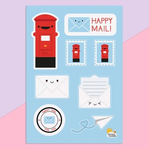 Kawaii Happy Mail Stickers